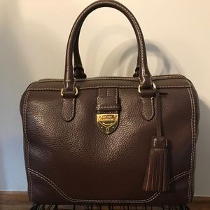 Brown Ralph Lauren purse with tassel